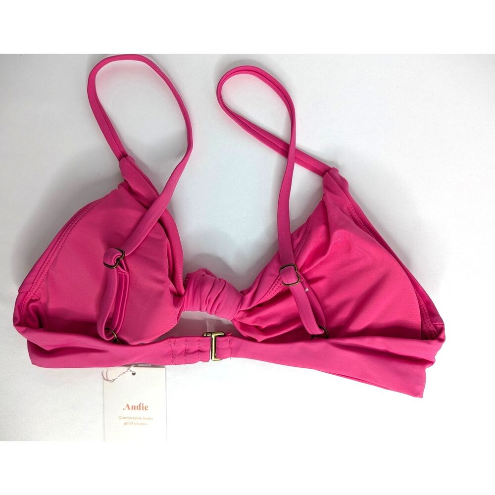 Andie Swim Pink Bikini Top The Santorini - Picture 5 of 7